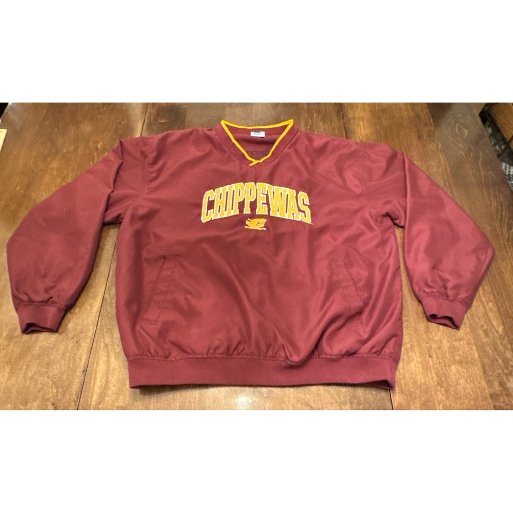 Central Michigan Chippewas NCAA Vintage Pullover Windbreaker Jacket Large